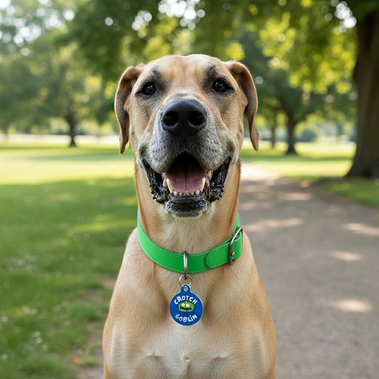 Crotch Goblin - Enamel Dog Tag