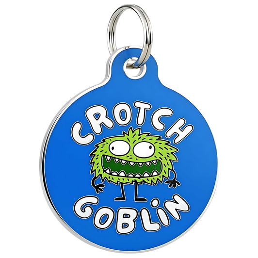 Crotch Goblin - Enamel Dog Tag