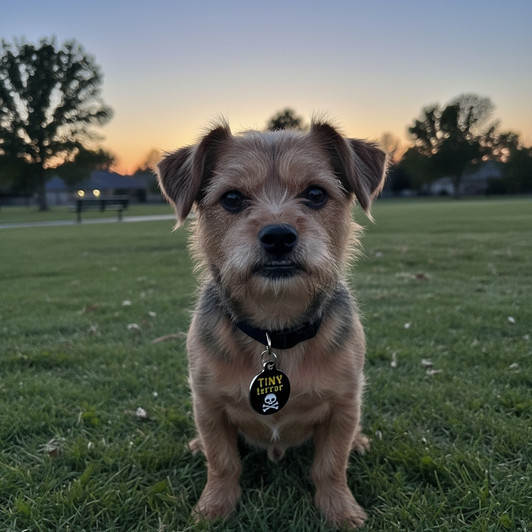 Tiny Terror - Enamel Dog Tag