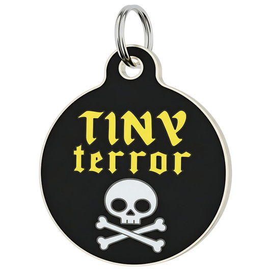 Tiny Terror - Enamel Dog Tag
