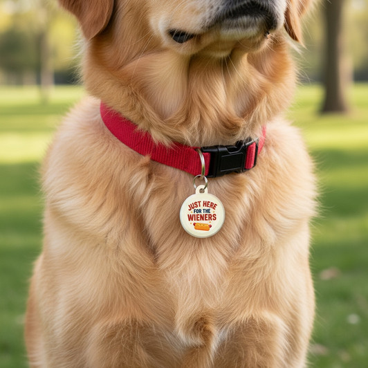 Just Here for the Wieners - Comfort Dog Tag