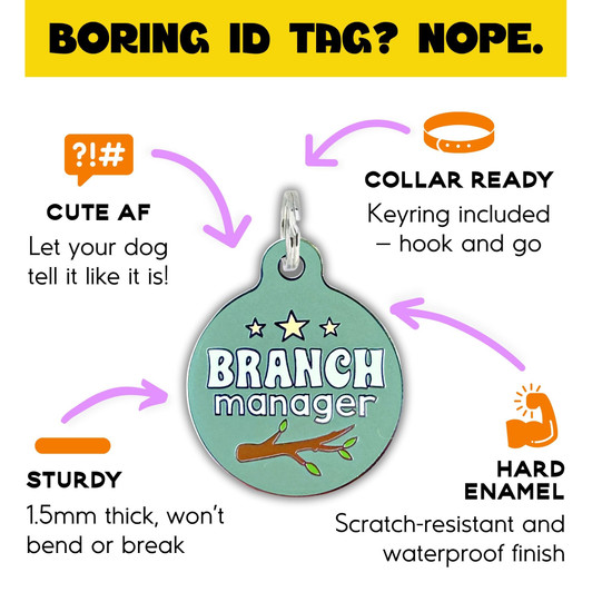 Branch Manager - Enamel Dog Tag