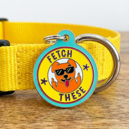 Fetch These - Enamel Dog Tag