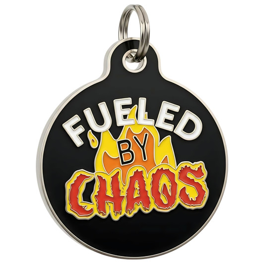 Fueled by Chaos - Enamel Dog Tag Fueled by Chaos - Enamel Dog Tag