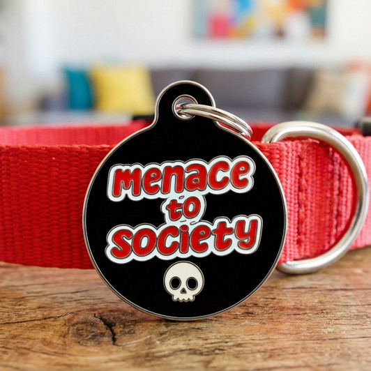 Menace to Society - Enamel Dog Tag