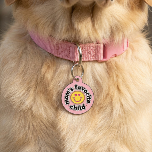 Mom's Favorite Child - Enamel Dog Tag *Pink New Color Mom's Favorite Child - Enamel Dog Tag *Pink New Color