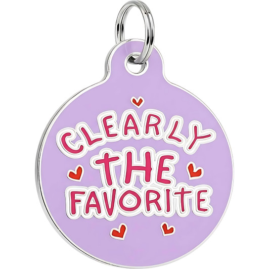 Clearly the Favorite - Enamel Dog Tag *Purple Clearly the Favorite - Enamel Dog Tag *Purple