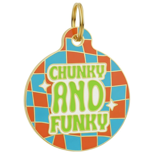 Chunky and Funky - Enamel Dog Tag