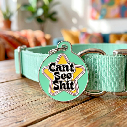 Can't See Shit - Enamel Dog Tag Can't See Shit - Enamel Dog Tag