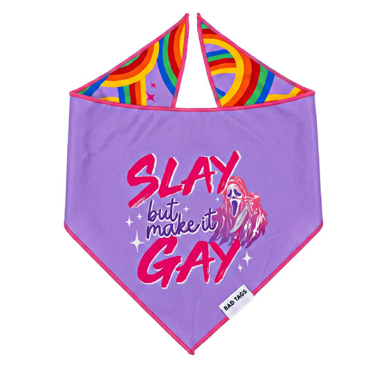 Slay But Make It Gay - Reversible Cooling Dog Bandana Slay But Make It Gay - Reversible Cooling Dog Bandana