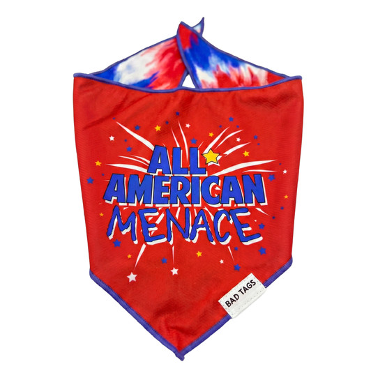 The All-American Menace - Reversible Cooling Dog Bandana The All-American Menace - Reversible Cooling Dog Bandana