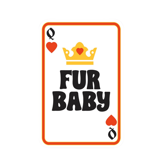 Queen Fur Baby Poker Stiker 
