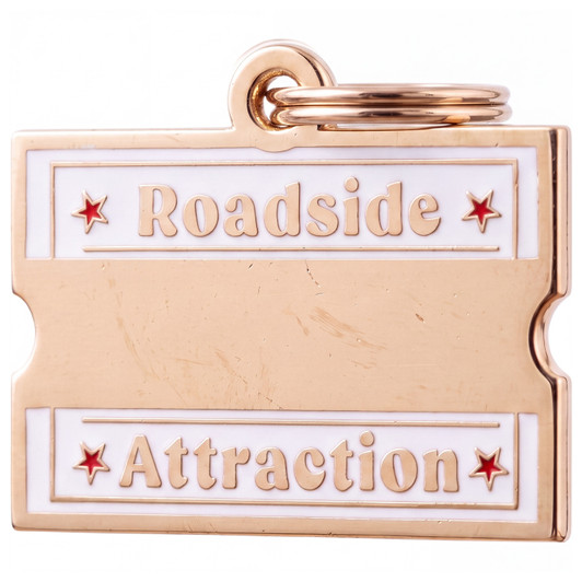 The Roadside Attraction - Gold Enamel Name Tag