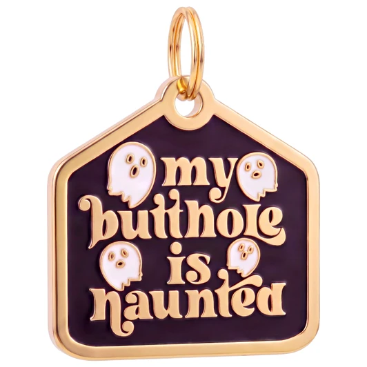 My Butthole is Haunted - Halloween Dog Tag
