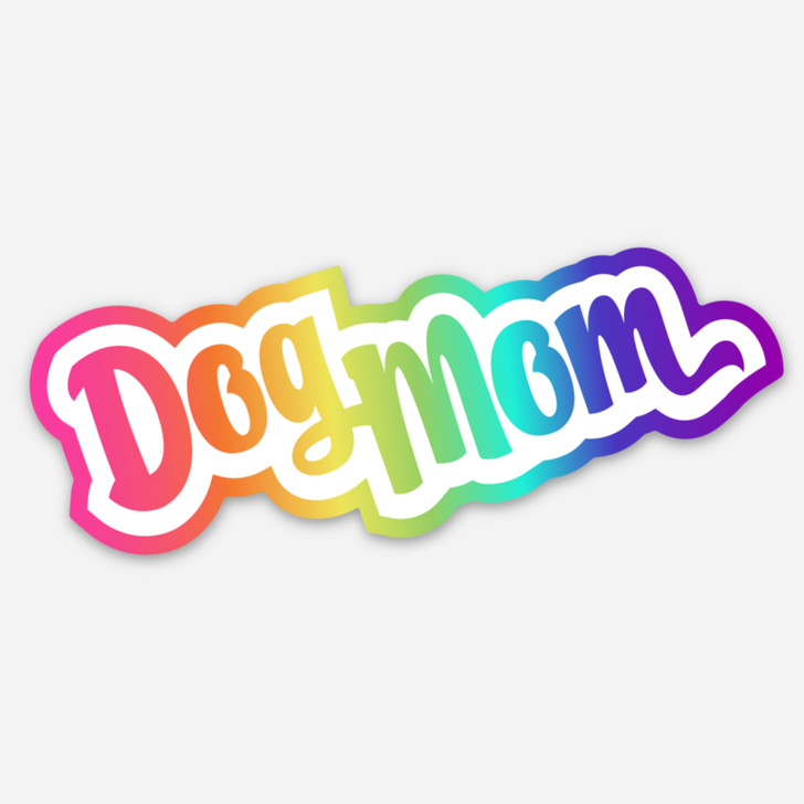 Lisa Frank Rainbow Dog Mom Sticker