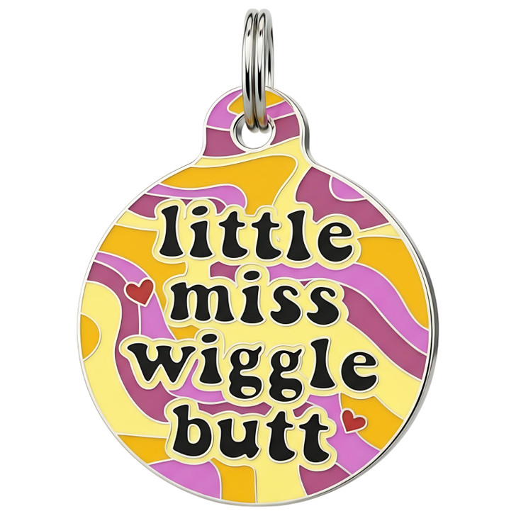 Little Miss Wiggle Butt - Enamel Dog Tag