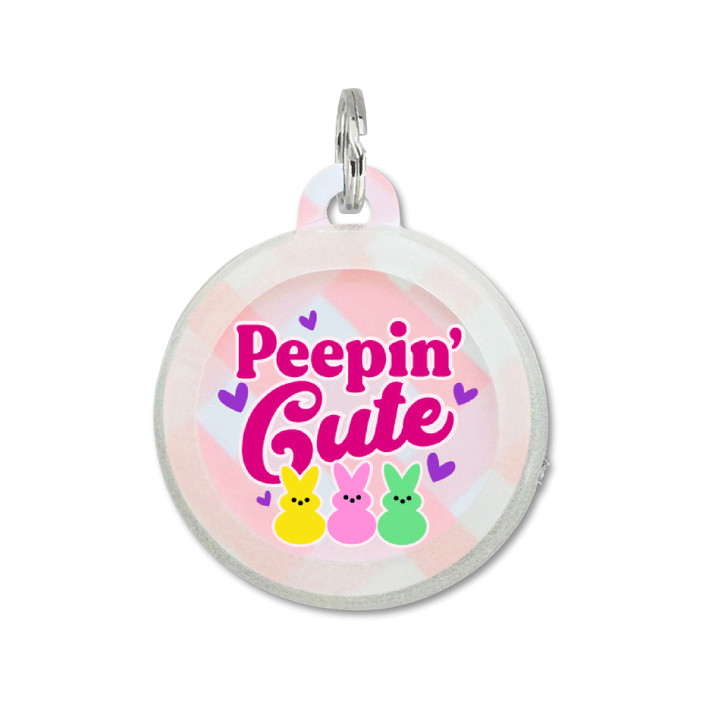 Easter Peepin' Cute - Silent Dog Tag