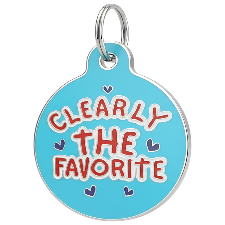 Clearly the Favorite - Enamel Dog Tag *Blue