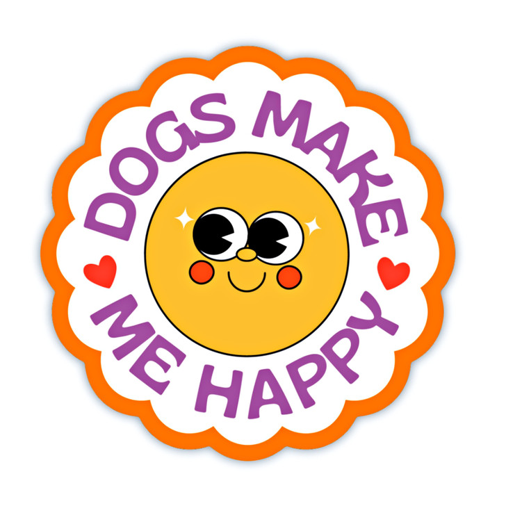 Dogs Make Me Happy Stickers