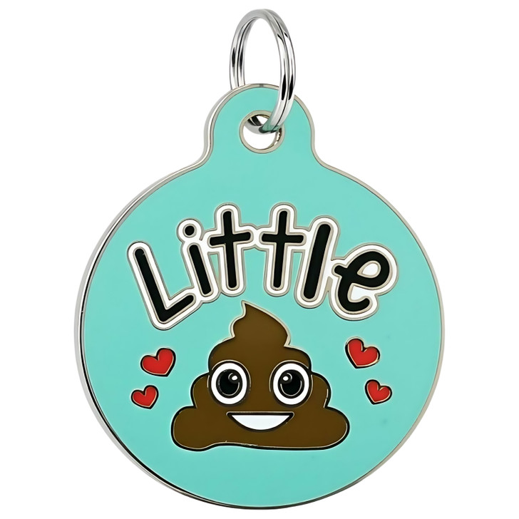 Little Shit - Enamel Dog Tag *Teal Green
