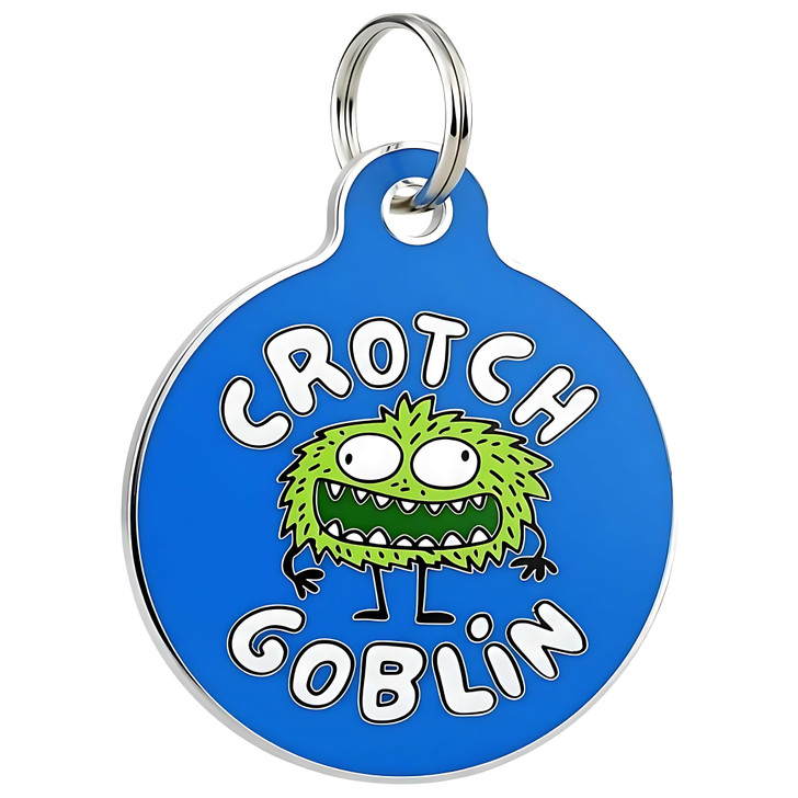 Crotch Goblin - Enamel Dog Tag
