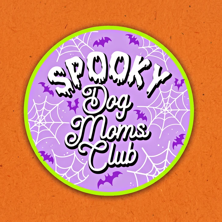 Spooky Dog Moms Club Halloween Sticker