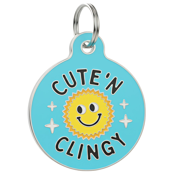 Cute 'N Clingy - Enamel Dog Tag *Blue