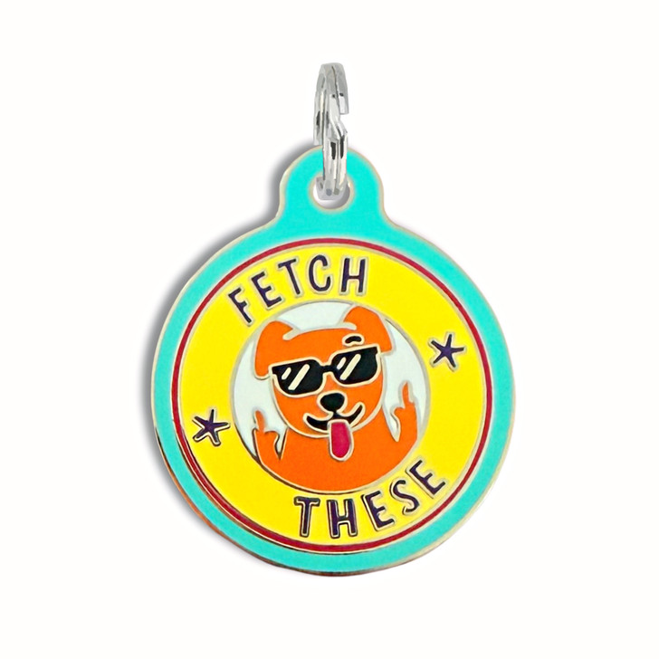 Fetch These - Enamel Dog Tag