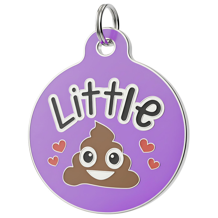 Little Shit - Enamel Dog Tag *Purple New Color
