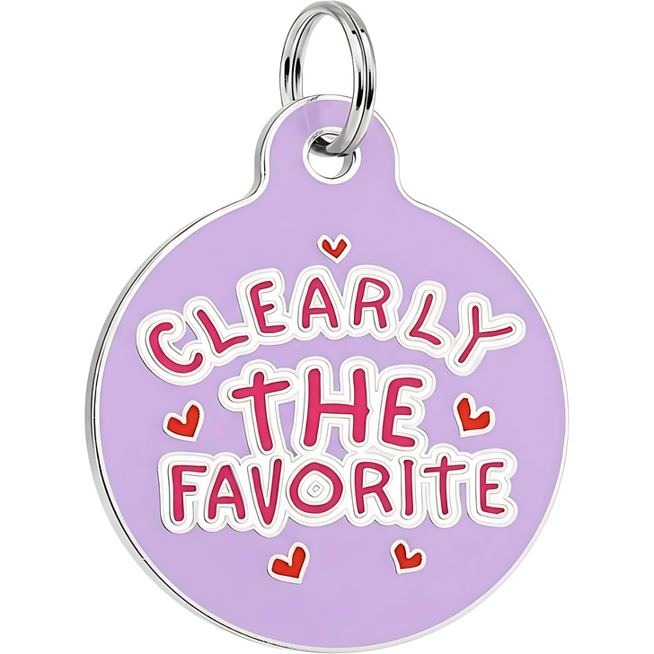 Clearly the Favorite - Enamel Dog Tag *Purple