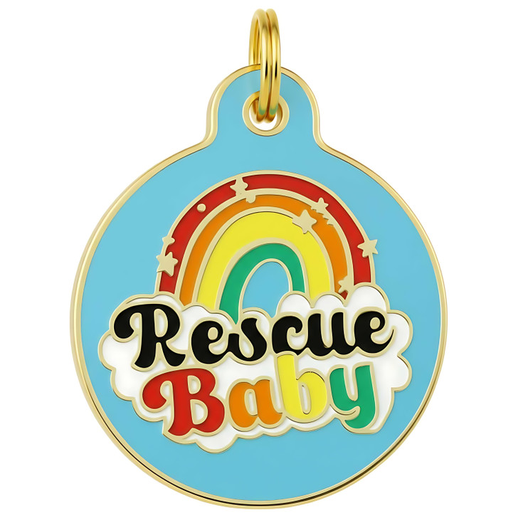 Rescue Baby - Enamel Dog Tag *Blue