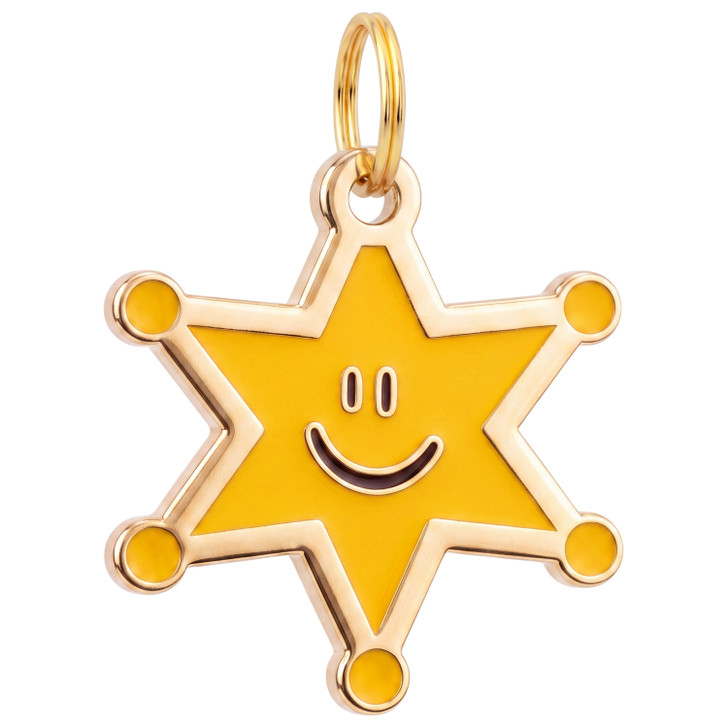 The Sheriff Tag - Gold Enamel Dog Tag