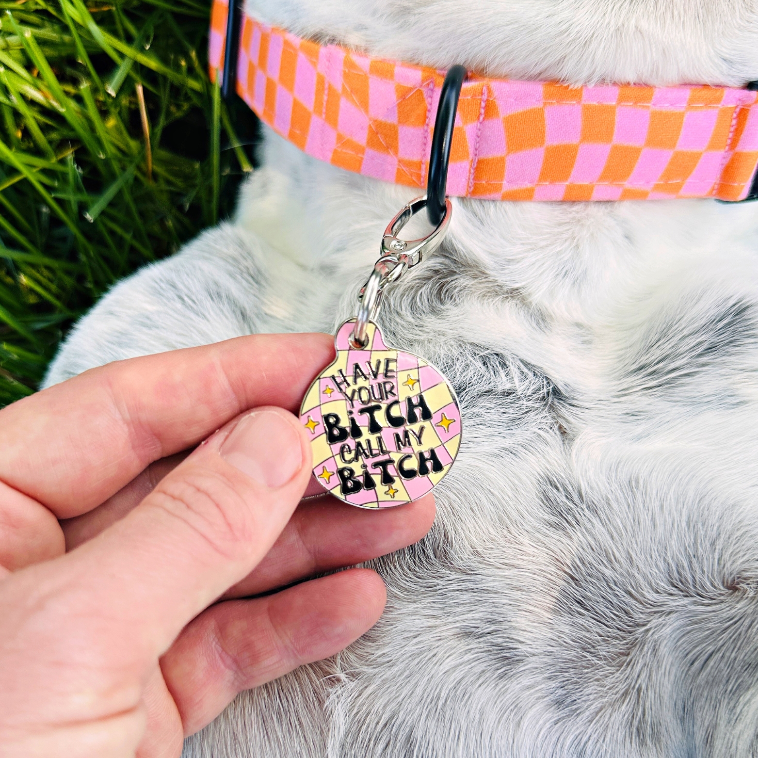 Oh Sh*t I'm Lost Custom Pet Tag ID Name Dog Collar Engraved Funny