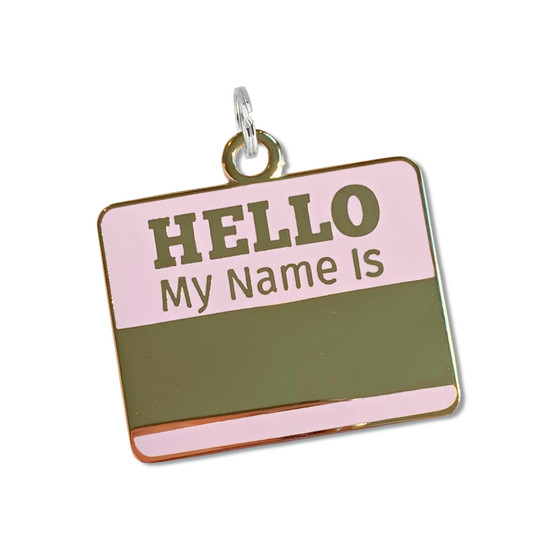 Hello My Name is Dog Name Tag Personalized Pet ID Tags Engraved Dog