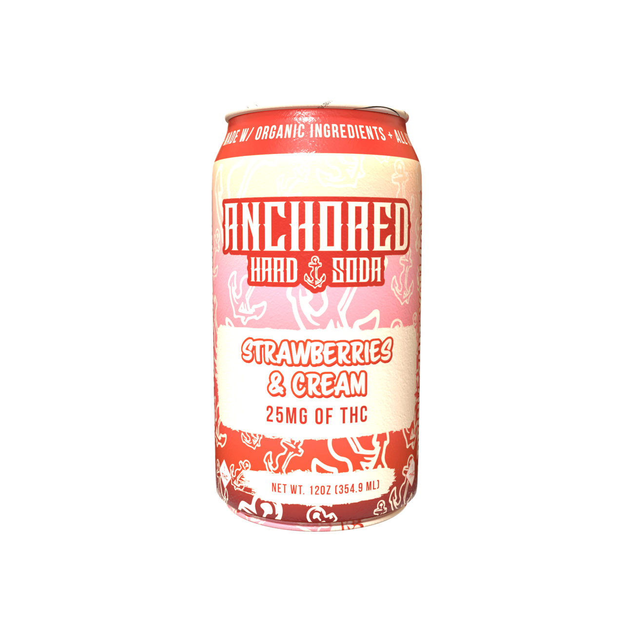 ANCHORED ANCHORED - D9 HARD SODA - STRAWBERRIES & CREAM - 25MG