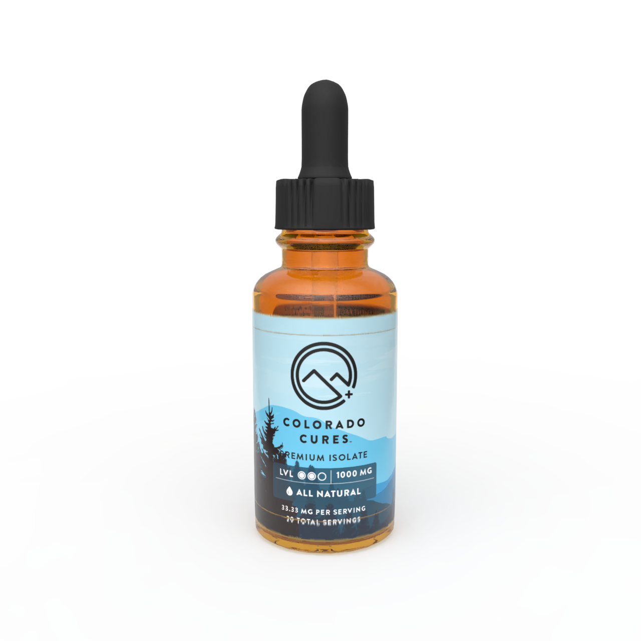 1000mg All Natural CBD Isolate Tincture – 30ml | Colorado Cures