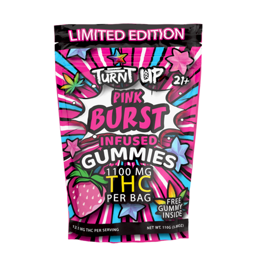 Turnt Up - 1100mg Gummy Bag - Pink Burst - 11ct