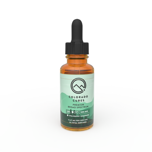 500mg Broad Spectrum Tincture - Strawberry Lemonade - 30mL
