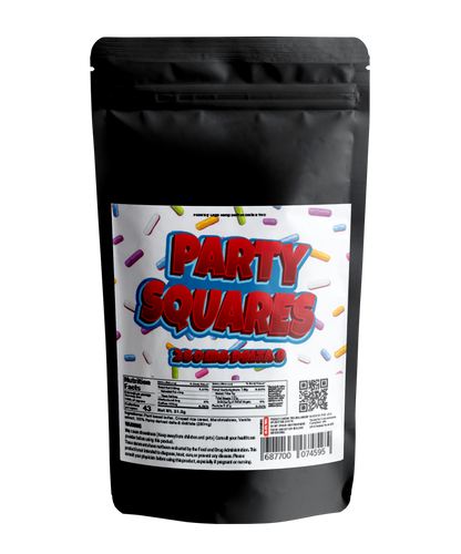 PARTY SQUARES - SPRINKLES - 280mg DELTA 8 Cbd Snacks