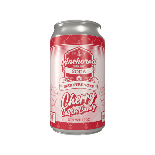 ANCHORED - DELTA 9 SODA - CHERRY COTTON CANDY - 30MG Delta 9 soda,