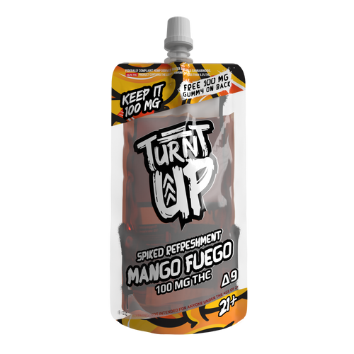 TURNT UP - DELTA 9 - SPIKED REFRESHMENT - MANGO FUEGO - 100MG drink thc