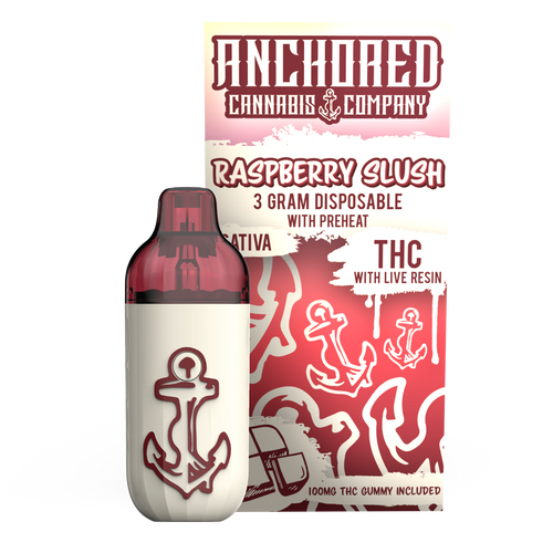 ANCHORED - THCA DISPOSABLE - RASPBERRY SLUSH - 3G