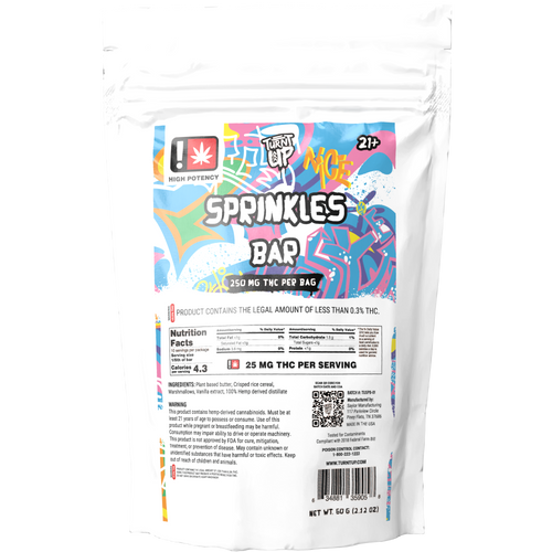 Turnt Up - Treat Bar - Sprinkles - 250mg