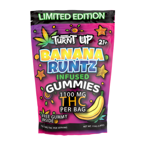 Turnt Up - 1100mg Gummy Bag - Banana Runtz - 11ct