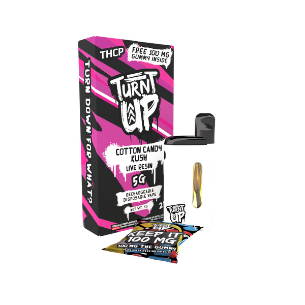 THCP LIVE RESIN DISPOSABLE - COTTON CANDY KUSH - 5G thcp vape disposable,