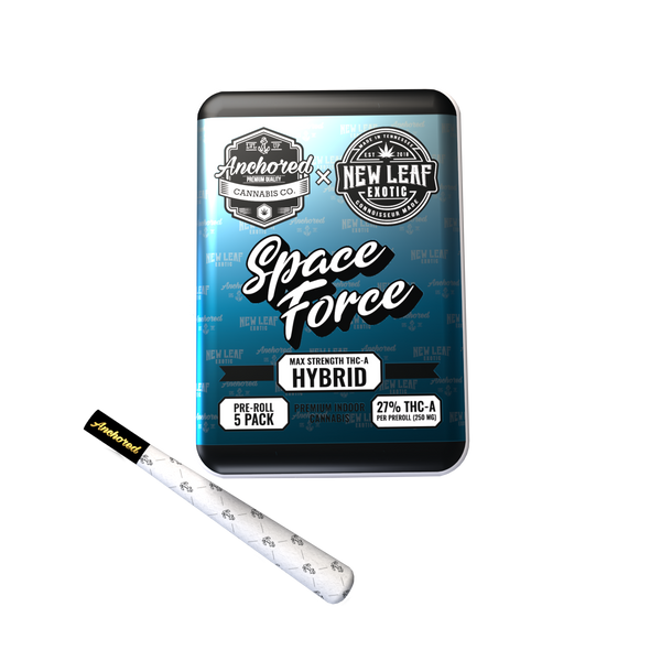 ANCHORED + NEW LEAF - THCA PRE ROLLS - SPACE FORCE 5PK Pre roll