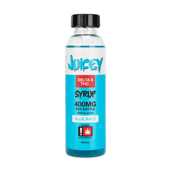 JUICEY DELTA 9 SYRUP - BLUE RAZZ - 400MGTHC SYRUP THC Syrups THC Syrup Near Me