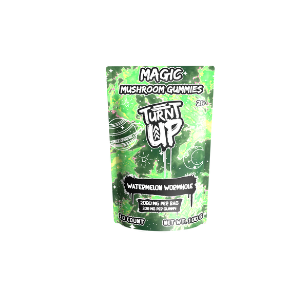 TURNT UP - MAGIC MUSHROOM - WATERMELON WORMHOLE - 10PK magic mushroom gummies