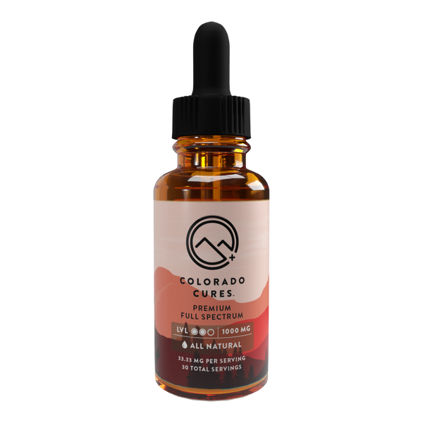 1000mg Full Spectrum Tincture -  All Natural 30mL full spectrum tincture,