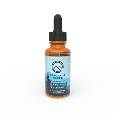 Colorado Cures - 1000mg CBD Isolate Tincture - All Natural 30mL
